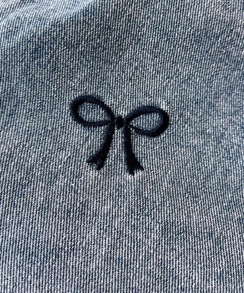 Jewelobe(ジュエローブ)の「リボン刺繍ルーズフィットデニムパンツ(デニムパンツ・レディース・ブルー/ブラック・FREE)」の20枚目の写真
