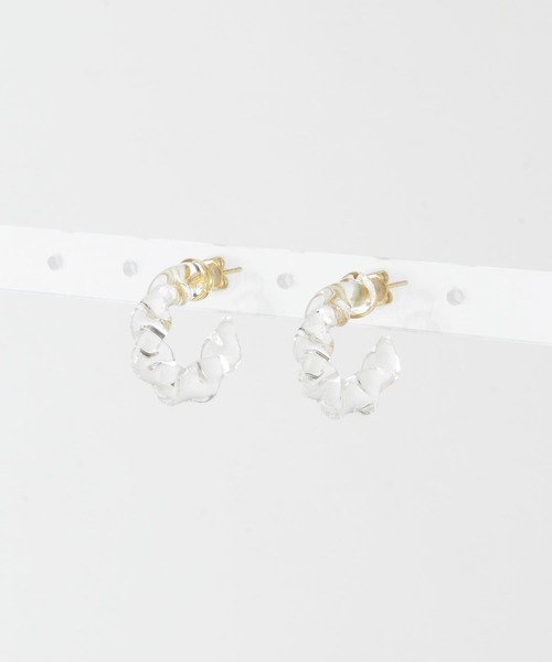 HARIO Lampwork Factory（ハリオランプワークファクトリー）の「『別注』HARIO Lampwork Factory×DOORS　ネジリスモールピアス（ピアス（両耳用）・レディース・クリア・-）」の2枚目の写真