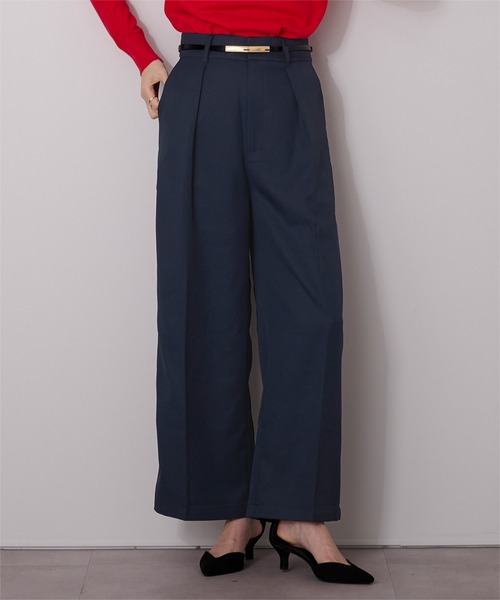 センタープレスタックワイドパンツ（スラックス）｜ur's（ユアーズ）