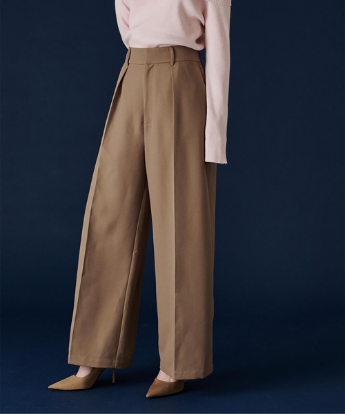センタープレスタックワイドパンツ（スラックス）｜ur's（ユアーズ）