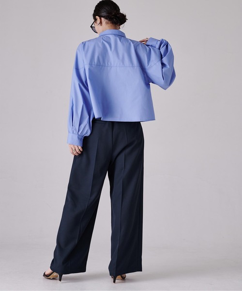 センタープレスタックワイドパンツ（スラックス）｜ur's（ユアーズ）