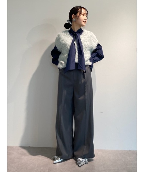 センタープレスタックワイドパンツ（スラックス）｜ur's（ユアーズ）