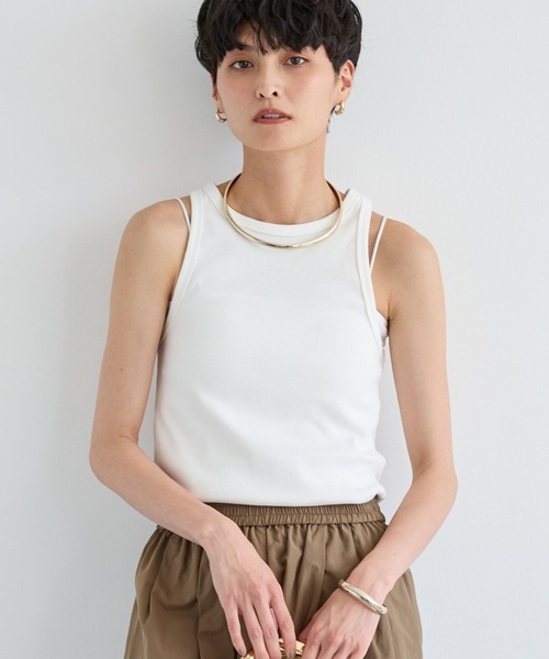 BARNYARDSTORM（バンヤードストーム）の「BARNYARDSTORM / アメスリタンク【WEB限定カラー】（タンクトップ・レディース・オフホワイト/チャコール/グレー/ブラウン/ブラック/ホワイト・FREE）」の2枚目の写真