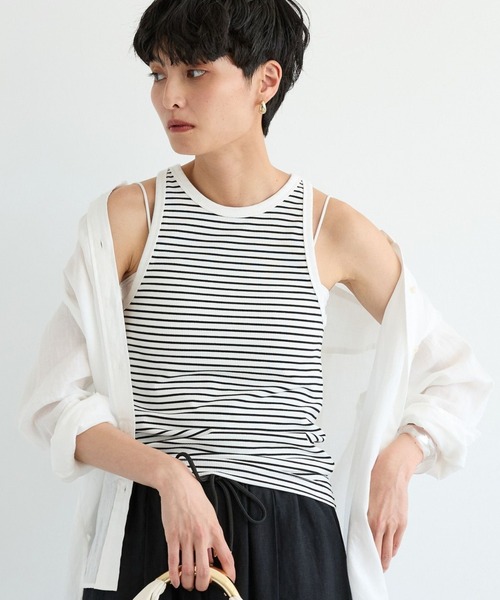 BARNYARDSTORM（バンヤードストーム）の「BARNYARDSTORM / アメスリタンク【WEB限定カラー】（タンクトップ・レディース・オフホワイト/チャコール/グレー/ブラウン/ブラック/ホワイト・FREE）」の13枚目の写真