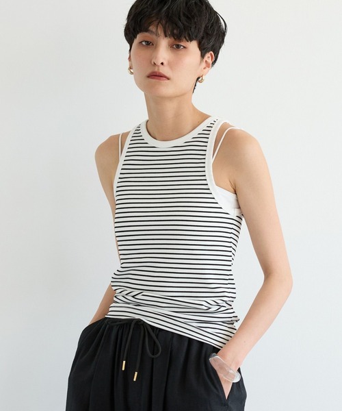 BARNYARDSTORM（バンヤードストーム）の「BARNYARDSTORM / アメスリタンク【WEB限定カラー】（タンクトップ・レディース・オフホワイト/チャコール/グレー/ブラウン/ブラック/ホワイト・FREE）」の14枚目の写真