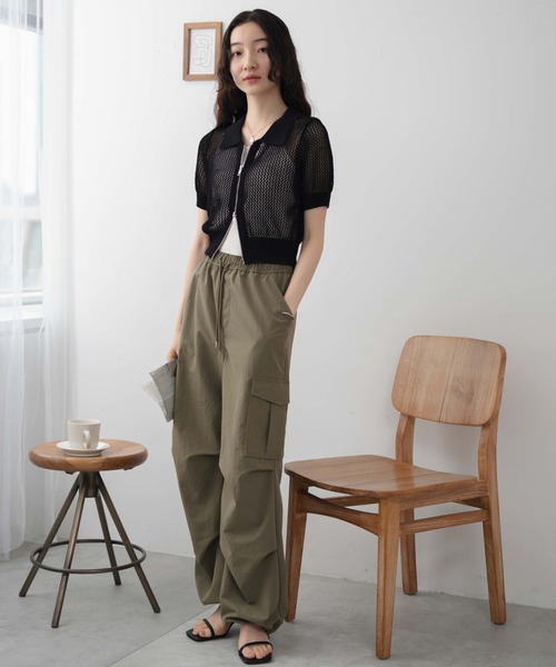 WEGO(ウィゴー)の「WEGO/WZIPニットカーデ(カーディガン/ボレロ・レディース・ブラック/ホワイト/ブルー/ホワイト系その他5・FREE)」の20枚目の写真