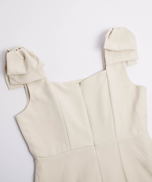 AMELY（エミリー）の「リボンショルダーワンピース（ワンピース・レディース・ベージュ/ネイビー/ブラック・M/L）」の8枚目の写真