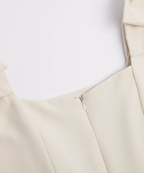 AMELY（エミリー）の「リボンショルダーワンピース（ワンピース・レディース・ベージュ/ネイビー/ブラック・M/L）」の9枚目の写真