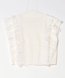 prose verse | オーガンジーフリルドッキングノースリーブニット(ニット/セーター)