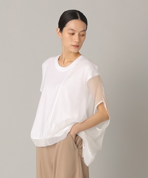 zucca メッシュ ドッキング ジャージィー カットソー Tシャツ ズッカ M ZUCCa / S メッシュドッキングジャージィー / カットソー(M