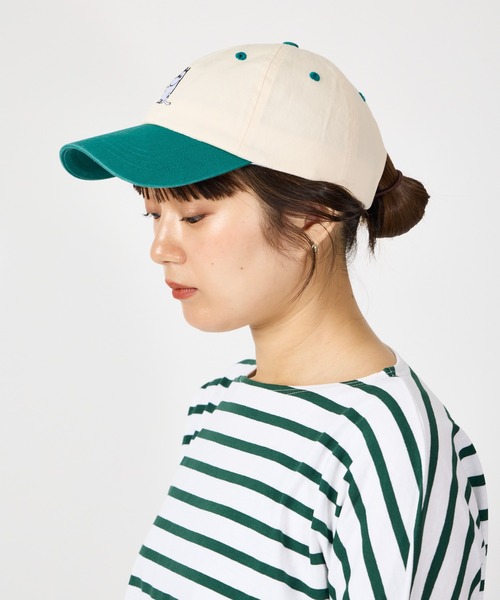 MOOMIN(ムーミン)の「MOOMIN / ムーミン ダブルカラー キャップ DOUBLEcolorcap NBJ(キャップ・レディース・ベージュ/グリーン・FREE)」の7枚目の写真