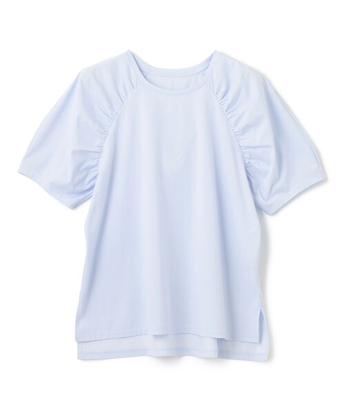 UNFILO(アンフィーロ)の「ショルダーギャザーT(Tシャツ/カットソー・レディース・ブラック系/スカイブルー系/ホワイト系/グレー系・SMALL/MEDIUM/LARGE)」の17枚目の写真