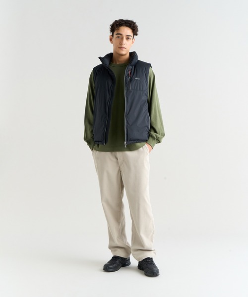 AURORA TEX STAND COLLAR DOWN VEST(MEN)/オーロラステックス スタンド