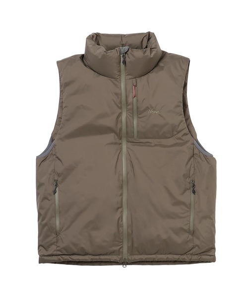 NANGA（ナンガ）の「AURORA TEX STAND COLLAR DOWN VEST/オーロラステックス スタンドカラーダウンベスト（ダウンベスト・メンズ・ブラック/ブラウン系その他/グレー系その他/ベージュ/ライム・S/M/L/XL/XXL）」の22枚目の写真