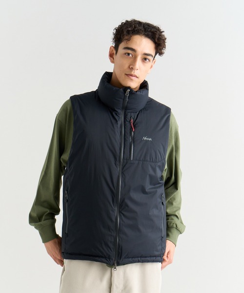 NANGA（ナンガ）の「AURORA TEX STAND COLLAR DOWN VEST/オーロラステックス スタンドカラーダウンベスト（ダウンベスト・メンズ・ブラック/ブラウン系その他/グレー系その他/ベージュ/ライム・S/M/L/XL/XXL）」の21枚目の写真