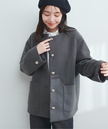 natural couture | ハート釦ほっこり素材コートジャケット(テーラードジャケット)