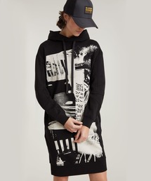 G-STAR | SCENE GRAPHIC HOODIE DRESS/グラフィックプリントパーカーワンピース(ワンピース)