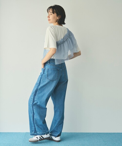 coen(コーエン)の「マルチWAYラメチュールフリルカラートップス(その他トップス・レディース・ブラック/ナチュラル/ライトブルー・FREE)」の11枚目の写真