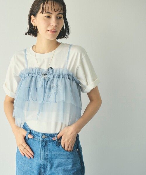 coen(コーエン)の「マルチWAYラメチュールフリルカラートップス(その他トップス・レディース・ブラック/ナチュラル/ライトブルー・FREE)」の14枚目の写真