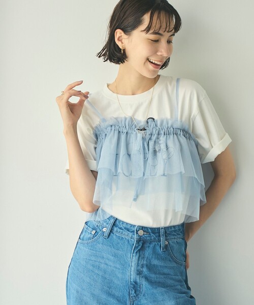 coen(コーエン)の「マルチWAYラメチュールフリルカラートップス(その他トップス・レディース・ブラック/ナチュラル/ライトブルー・FREE)」の18枚目の写真