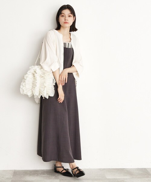 THE SHOP TK （ザ ショップ ティーケー ）の「フリルチュール巾着バッグ（トートバッグ・レディース・ブラック/オフホワイト・00）」の15枚目の写真