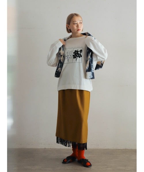 FIL DE FER(フィルデフェール)の「BI-COLOR FLOWERS PT クルーネックTEE(Tシャツ/カットソー・レディース・ホワイト/イエロー/グリーン・FREE)」の19枚目の写真