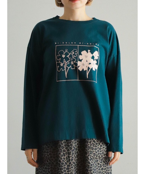 FIL DE FER(フィルデフェール)の「BI-COLOR FLOWERS PT クルーネックTEE(Tシャツ/カットソー・レディース・ホワイト/イエロー/グリーン・FREE)」の18枚目の写真