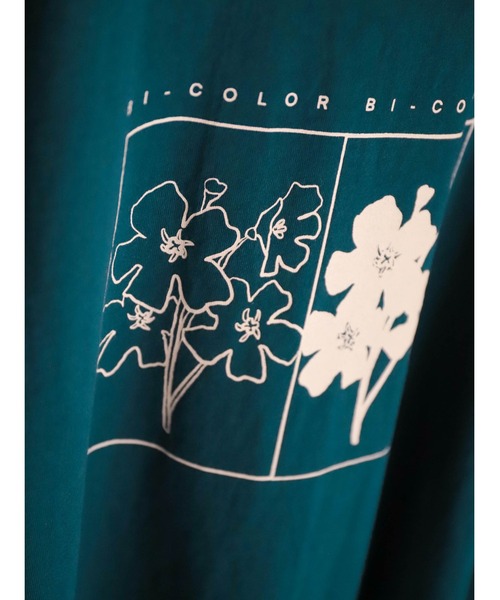 FIL DE FER(フィルデフェール)の「BI-COLOR FLOWERS PT クルーネックTEE(Tシャツ/カットソー・レディース・ホワイト/イエロー/グリーン・FREE)」の14枚目の写真