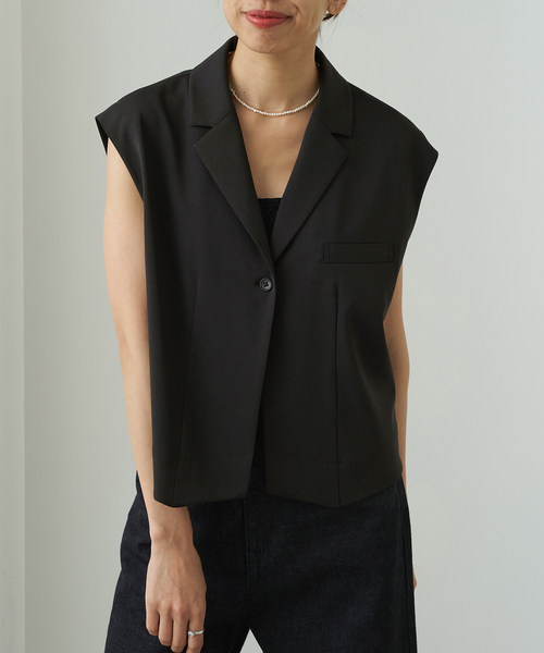 IENA ラペルドショートジレ 2024AW IENA（イエナ）の「ラペルドショートジレ（ベスト）」 - WEAR