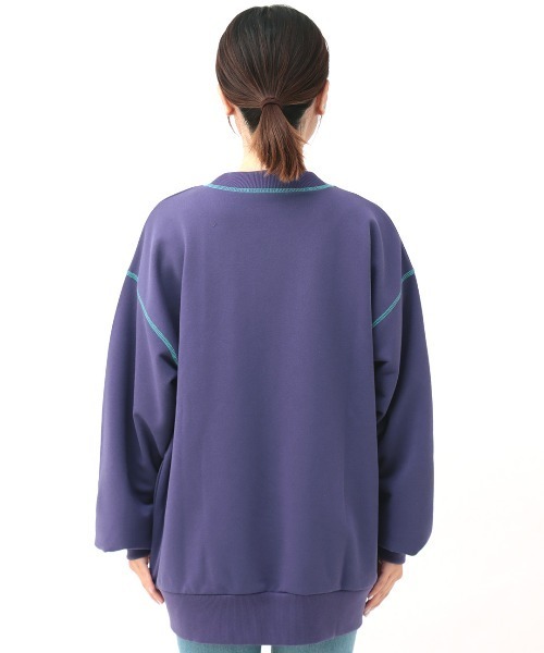 チチカカ（チチカカ）の「リングドットスウェットカーディガン（カーディガン/ボレロ・レディース・グレー/チャコールグレー/パープル・FREE）」の15枚目の写真