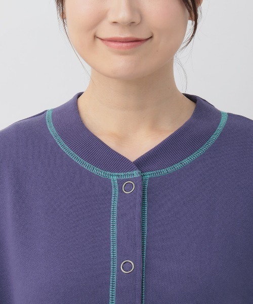 チチカカ（チチカカ）の「リングドットスウェットカーディガン（カーディガン/ボレロ・レディース・グレー/チャコールグレー/パープル・FREE）」の16枚目の写真