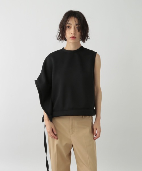 STERNBERG(スタンバーグ)の「アシメダンボールプルオーバー(Tシャツ/カットソー・レディース・オフホワイト/チャコールグレー/ブラック・MEDIUM/LARGE)」の2枚目の写真