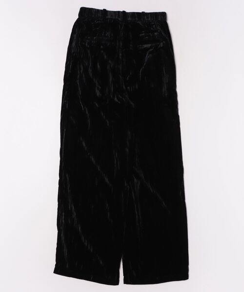 ELOOPS（イーループス）の「【ELOOPS】ベルベットナロンストレートパンツ（スラックス・レディース・ブラック・M/S）」の5枚目の写真