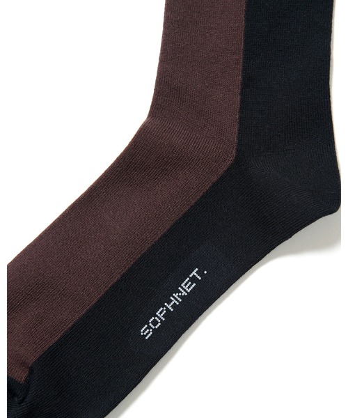 SOPHNET.（ソフネット）の「2TONE SOCKS（ソックス/靴下・メンズ・ブラック/グリーン/イエロー・MEDIUM/LARGE）」の5枚目の写真