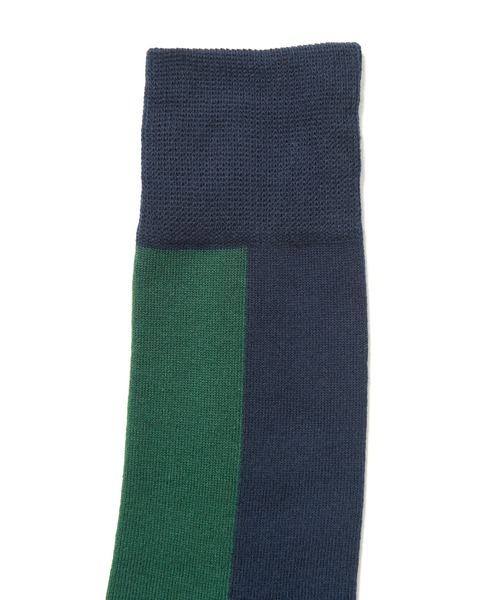 SOPHNET.（ソフネット）の「2TONE SOCKS（ソックス/靴下・メンズ・ブラック/グリーン/イエロー・MEDIUM/LARGE）」の7枚目の写真