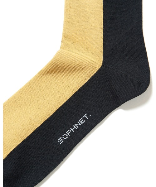 SOPHNET.（ソフネット）の「2TONE SOCKS（ソックス/靴下・メンズ・ブラック/グリーン/イエロー・MEDIUM/LARGE）」の10枚目の写真