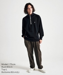 ハーフジップ スウェットシャツ