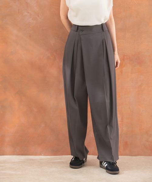 URBAN RESEARCH ROSSO WOMEN（アーバンリサーチ　ロッソ）の「ラップパンツ（その他パンツ・レディース・グレー/ベージュ・36/38）」の3枚目の写真