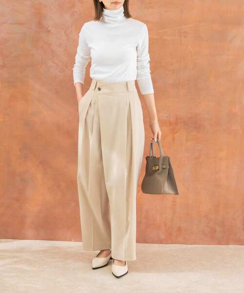 URBAN RESEARCH ROSSO WOMEN（アーバンリサーチ　ロッソ）の「ラップパンツ（その他パンツ・レディース・グレー/ベージュ・36/38）」の15枚目の写真