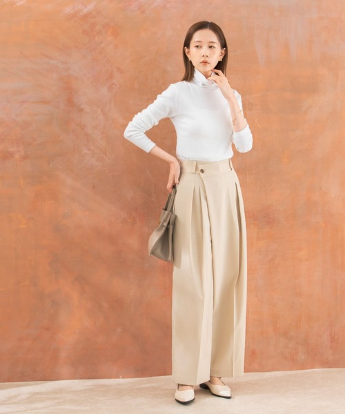 URBAN RESEARCH ROSSO WOMEN（アーバンリサーチ　ロッソ）の「ラップパンツ（その他パンツ・レディース・グレー/ベージュ・36/38）」の16枚目の写真