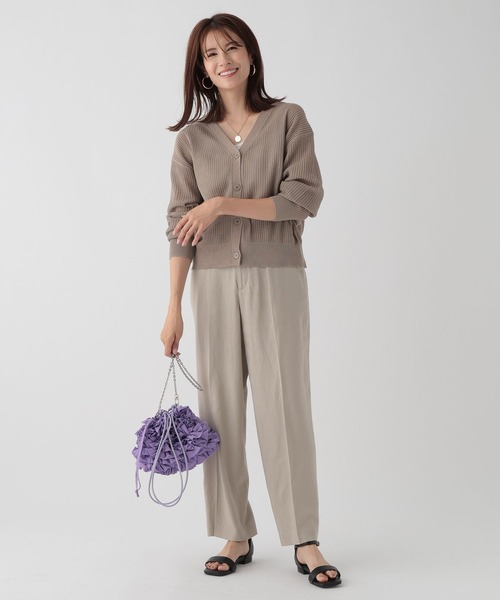 Elura（エルーラ）の「メッシュニットカーディガン/133602（カーディガン/ボレロ・レディース・ブラック/ベージュ・FREE）」の7枚目の写真