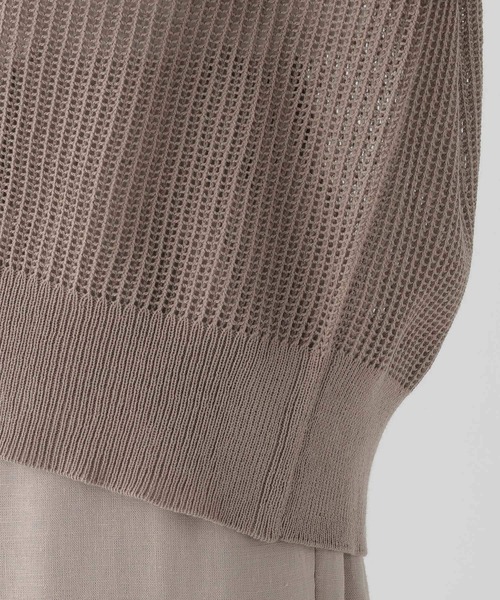 Elura（エルーラ）の「メッシュニットカーディガン/133602（カーディガン/ボレロ・レディース・ブラック/ベージュ・FREE）」の13枚目の写真