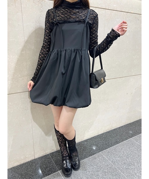 PHILLY（フィリー）の「【PHILLY】リボンセットバルーンミニワンピース（ワンピース・レディース・グレー/ブラック・FREE）」の5枚目の写真