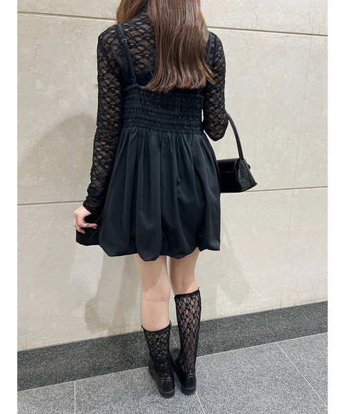 PHILLY（フィリー）の「【PHILLY】リボンセットバルーンミニワンピース（ワンピース・レディース・グレー/ブラック・FREE）」の6枚目の写真