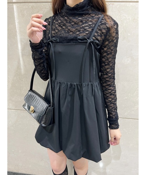 PHILLY（フィリー）の「【PHILLY】リボンセットバルーンミニワンピース（ワンピース・レディース・グレー/ブラック・FREE）」の8枚目の写真