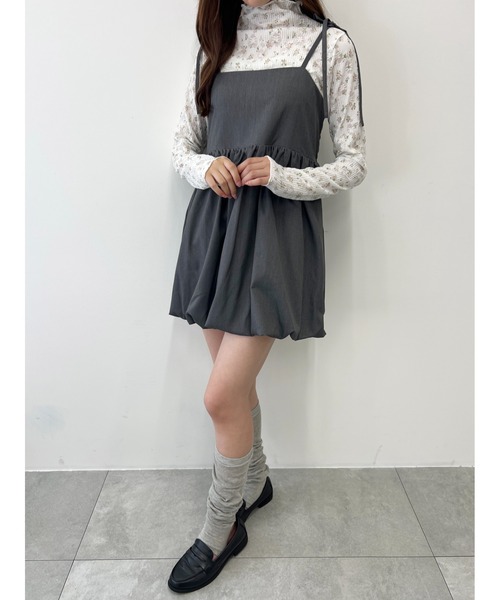 PHILLY（フィリー）の「【PHILLY】リボンセットバルーンミニワンピース（ワンピース・レディース・グレー/ブラック・FREE）」の9枚目の写真