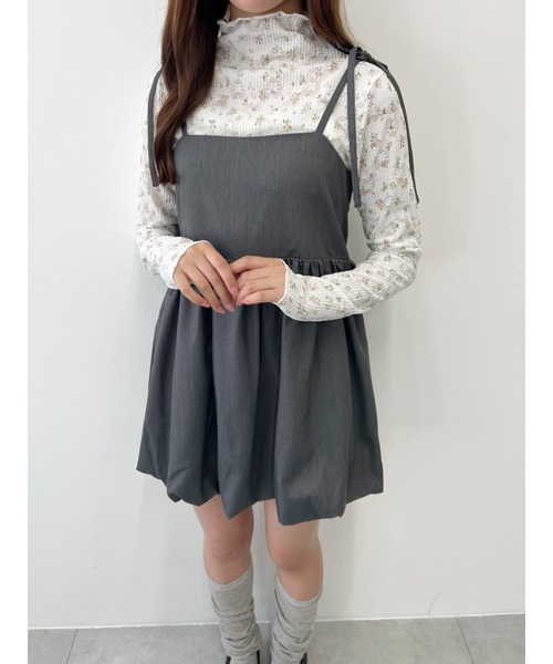 PHILLY（フィリー）の「【PHILLY】リボンセットバルーンミニワンピース（ワンピース・レディース・グレー/ブラック・FREE）」の11枚目の写真