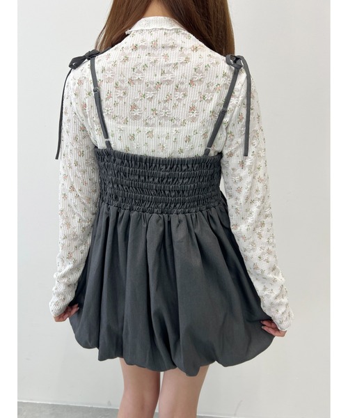 PHILLY（フィリー）の「【PHILLY】リボンセットバルーンミニワンピース（ワンピース・レディース・グレー/ブラック・FREE）」の12枚目の写真