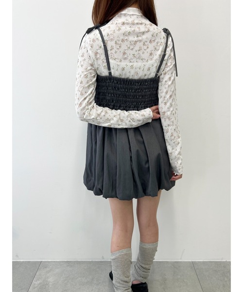 PHILLY（フィリー）の「【PHILLY】リボンセットバルーンミニワンピース（ワンピース・レディース・グレー/ブラック・FREE）」の13枚目の写真