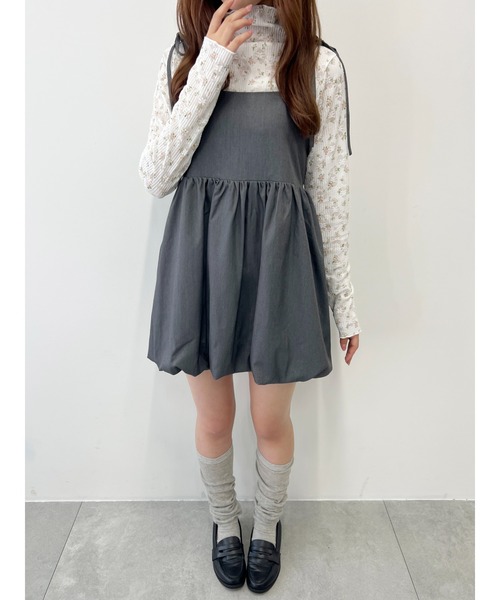 PHILLY（フィリー）の「【PHILLY】リボンセットバルーンミニワンピース（ワンピース・レディース・グレー/ブラック・FREE）」の14枚目の写真